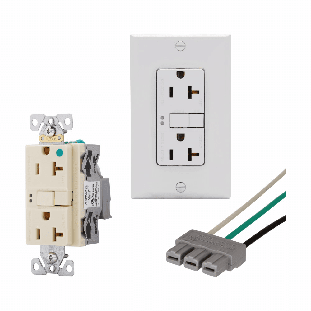 Eaton SGF20WMOD SGF20WMOD Eaton - Eaton ArrowLink hospital grade GFCI receptacle, Self-test, 20 A, 125 V, GFCI, Spec grade, Modular connector, 14 - 10 AWG, 5-20R, Flush, Two-pole, White, Brass, Modular, Receptacle, Polypropylene, Three wire Eaton SGF20WMOD SGF20WMOD Eaton - Eaton ArrowLink hospital grade GFCI receptacle, Self-test, 20 A, 125 V, GFCI, Spec grade, Modular connector, 14 - 10 AWG, 5-20R, Flush, Two-pole, White, Brass, Modular, Receptacle, Polypropylene, Three wire
