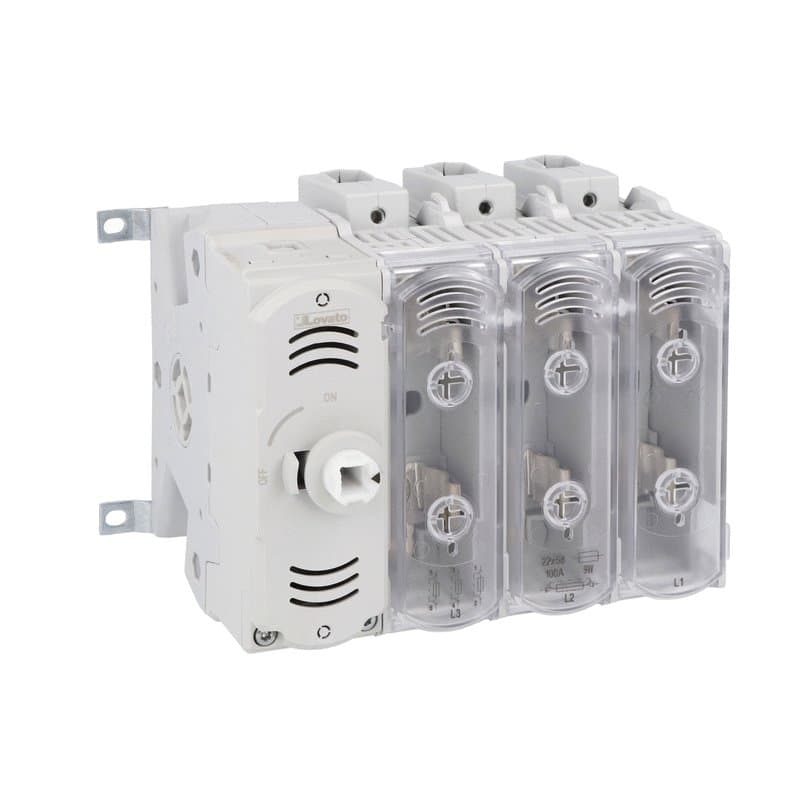 Lovato Electric GEF0100F GEF0100F Lovato - Three-pole switch disconnector, with NFC fuse holder, 100A Lovato Electric GEF0100F GEF0100F Lovato - Three-pole switch disconnector, with NFC fuse holder, 100A