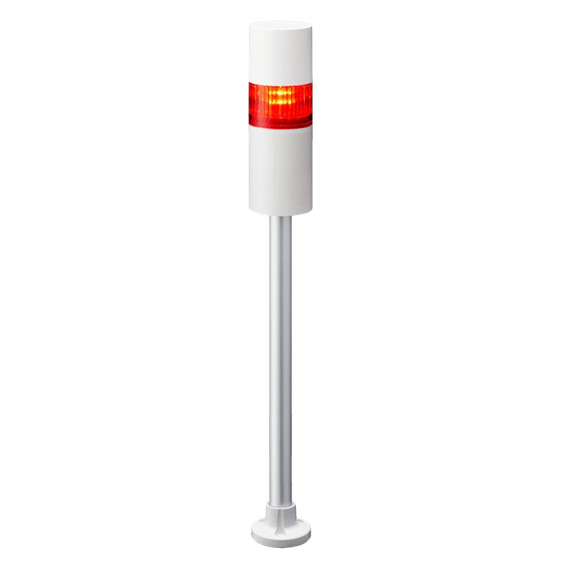 Patlite LR6-102PJBW-R 60mm 1-tier Signal Tower, 24V DC, Pole Mount with Circular Bracket and Cable, Flashing/Buzzer, Off-white body Patlite LR6-102PJBW-R 60mm 1-tier Signal Tower, 24V DC, Pole Mount with Circular Bracket and Cable, Flashing/Buzzer, Off-white body