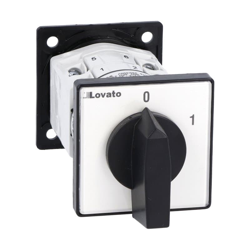 Lovato Electric GF2092O GF2092O Lovato - Rotary cam switch GF series, ON-OFF switch 4 poles 20A, for rear mounting with black handle, front plate 48X48mm Lovato Electric GF2092O GF2092O Lovato - Rotary cam switch GF series, ON-OFF switch 4 poles 20A, for rear mounting with black handle, front plate 48X48mm