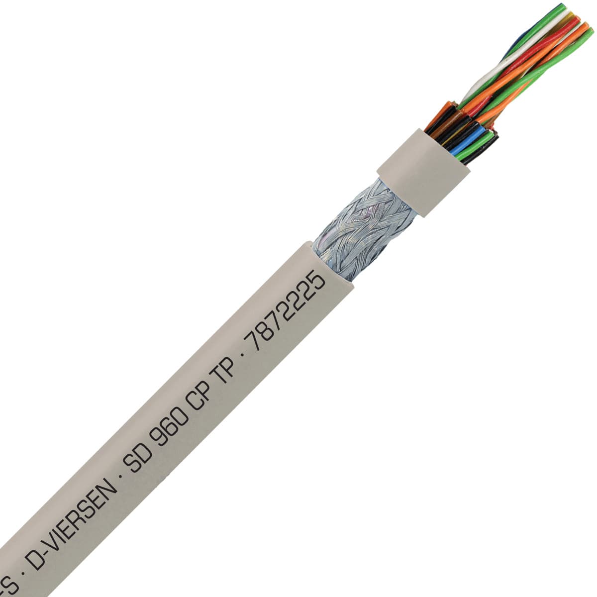 SAB 7872225 SD 960 CP TP - 22 AWG/25pr, shielded oil resistant continuous flex paired data cable, UL, CSA, CE, RoHS SAB 7872225 SD 960 CP TP - 22 AWG/25pr, shielded oil resistant continuous flex paired data cable, UL, CSA, CE, RoHS