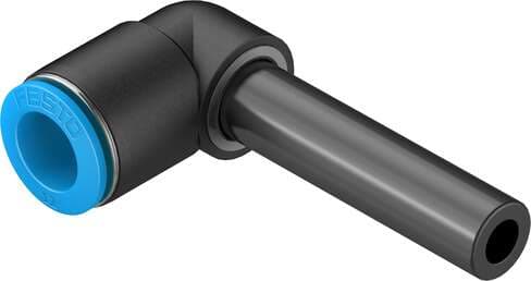 Festo 190637 push-in L-connector QSL-1/2HL-U with push-in sleeve. Size: Standard, Nominal size: 6,7 mm, Assembly position: Any, Container size: 1, Design structure: Push/pull principle Festo 190637 push-in L-connector QSL-1/2HL-U with push-in sleeve. Size: Standard, Nominal size: 6,7 mm, Assembly position: Any, Container size: 1, Design structure: Push/pull principle