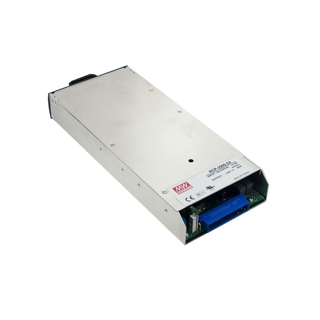 MEAN WELL RCP-2000-12 AC-DC 19 inch rack power supply with PFC; Output 12VDC at 100A; 1U profile; Current sharing up to 6KW; Hot-swap; PMBus protocol; 5VDC Vsb MEAN WELL RCP-2000-12 AC-DC 19 inch rack power supply with PFC; Output 12VDC at 100A; 1U profile; Current sharing up to 6KW; Hot-swap; PMBus protocol; 5VDC Vsb