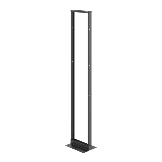 Hoffman EDR19FM58U 2-Post Open Frame Rack, 108.00x20.25x15.00, Black, Aluminum Hoffman EDR19FM58U 2-Post Open Frame Rack, 108.00x20.25x15.00, Black, Aluminum