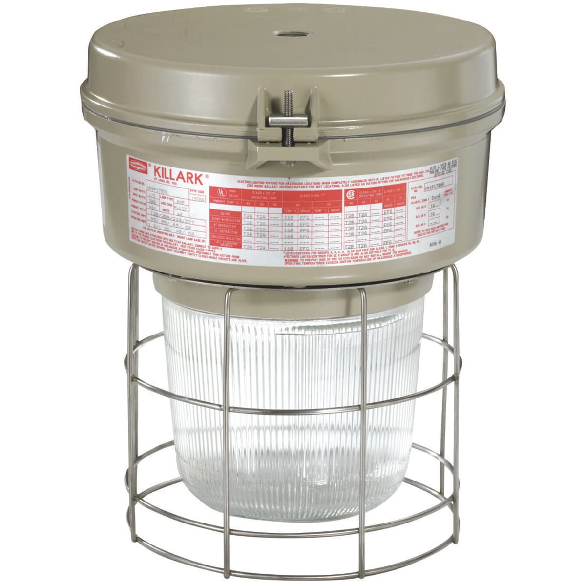 Hubbell VM4H075A2R1G VM4 Series - 70W Metal Halide 480V - 3/4" Pendant - Type I Glass Refractor and Guard ; Ballast tank and splice box – corrosion resistant copper-free aluminum alloy with baked powder epoxy/polyester finish, electrostatically applied for complete, uniform Hubbell VM4H075A2R1G VM4 Series - 70W Metal Halide 480V - 3/4" Pendant - Type I Glass Refractor and Guard ; Ballast tank and splice box – corrosion resistant copper-free aluminum alloy with baked powder epoxy/polyester finish, electrostatically applied for complete, uniform