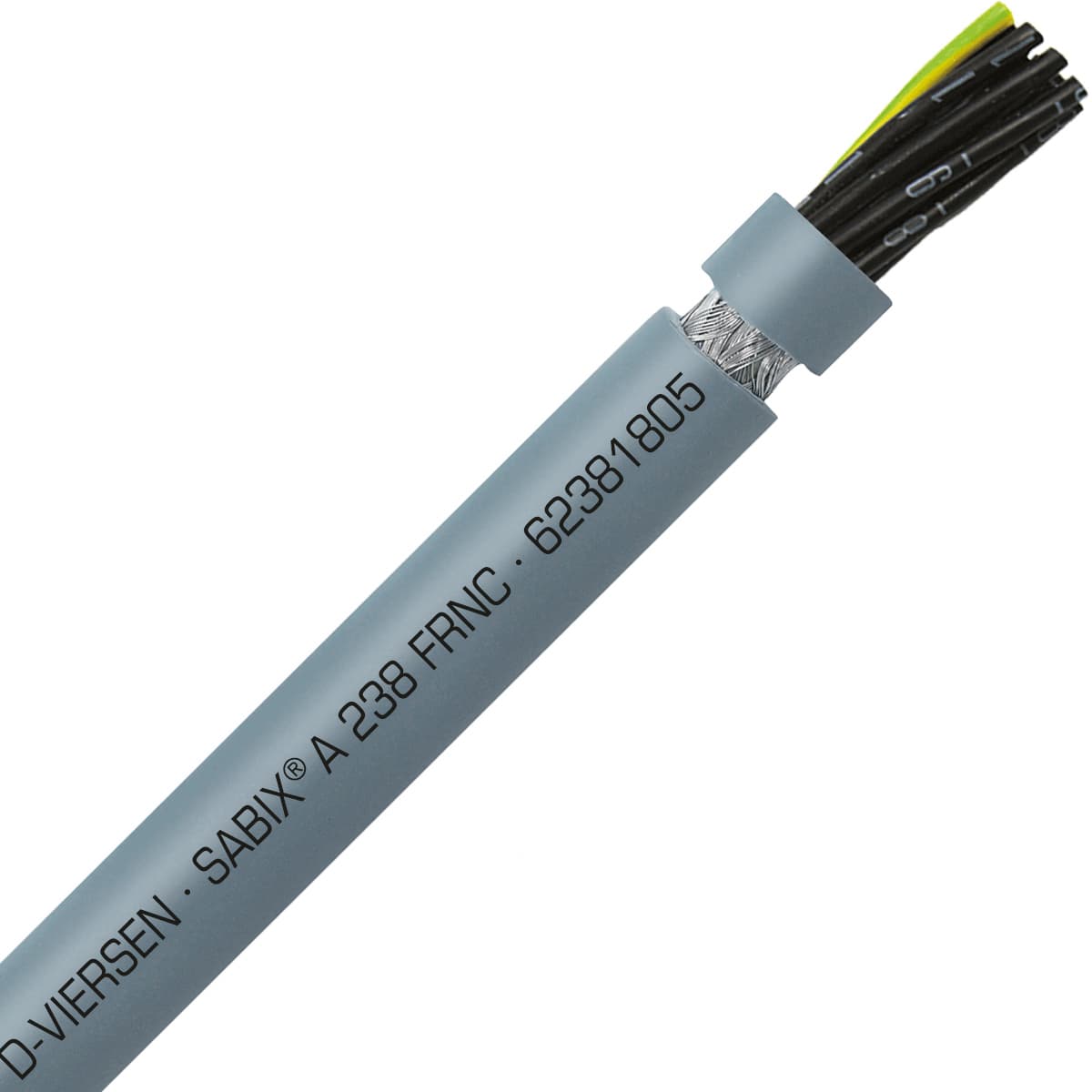 SAB 62381805 SABIX A 238 FRNC - 20 AWG/18c, shielded high temperature flame retardant flexible SABIX control cable, CE, RoHS SAB 62381805 SABIX A 238 FRNC - 20 AWG/18c, shielded high temperature flame retardant flexible SABIX control cable, CE, RoHS
