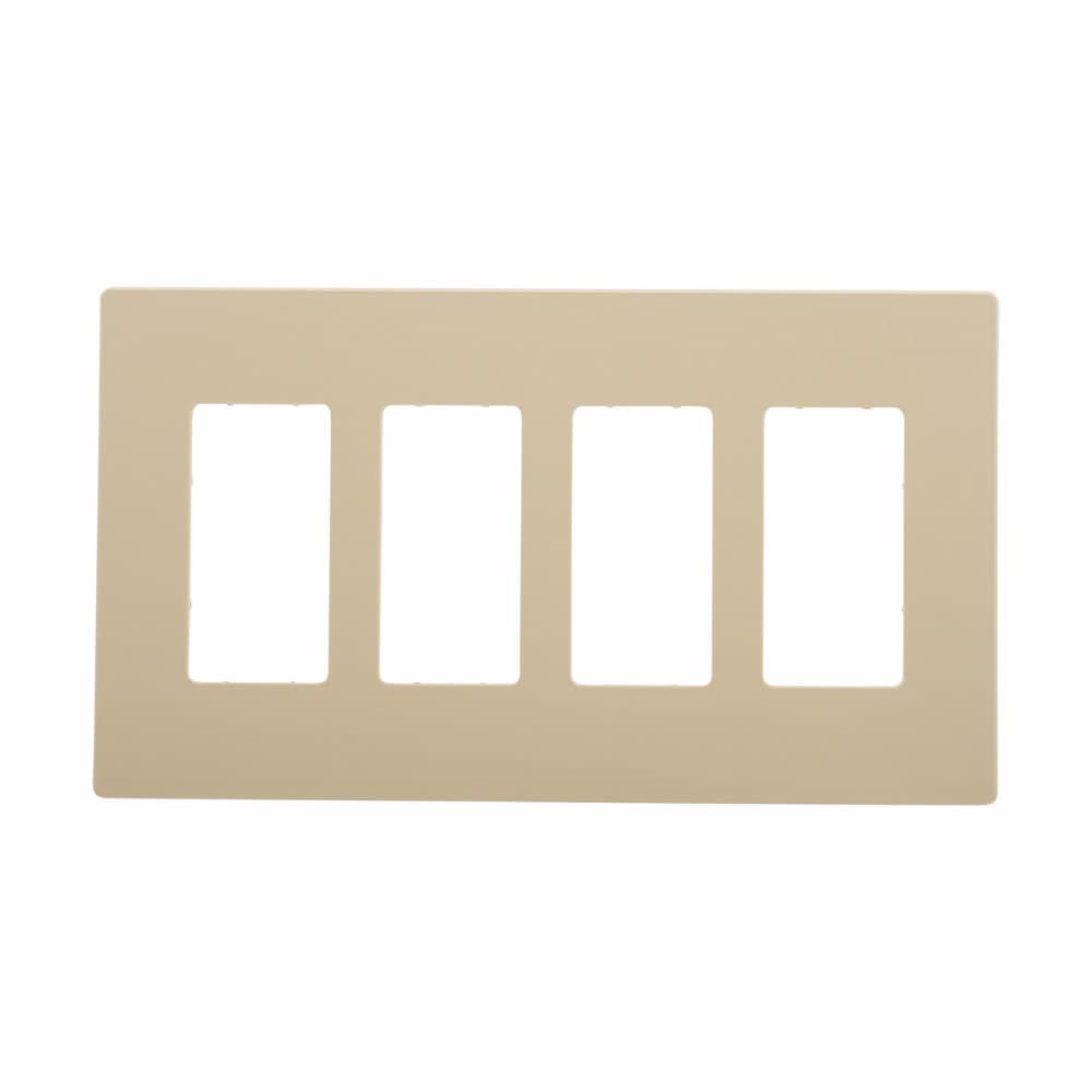 Eaton PJS264V PJS264V Eaton - Eaton Screwless wallplate, Screwless, Ivory, Decorator Cutout, Polycarbonate, Four- gang, Mid-size Eaton PJS264V PJS264V Eaton - Eaton Screwless wallplate, Screwless, Ivory, Decorator Cutout, Polycarbonate, Four- gang, Mid-size