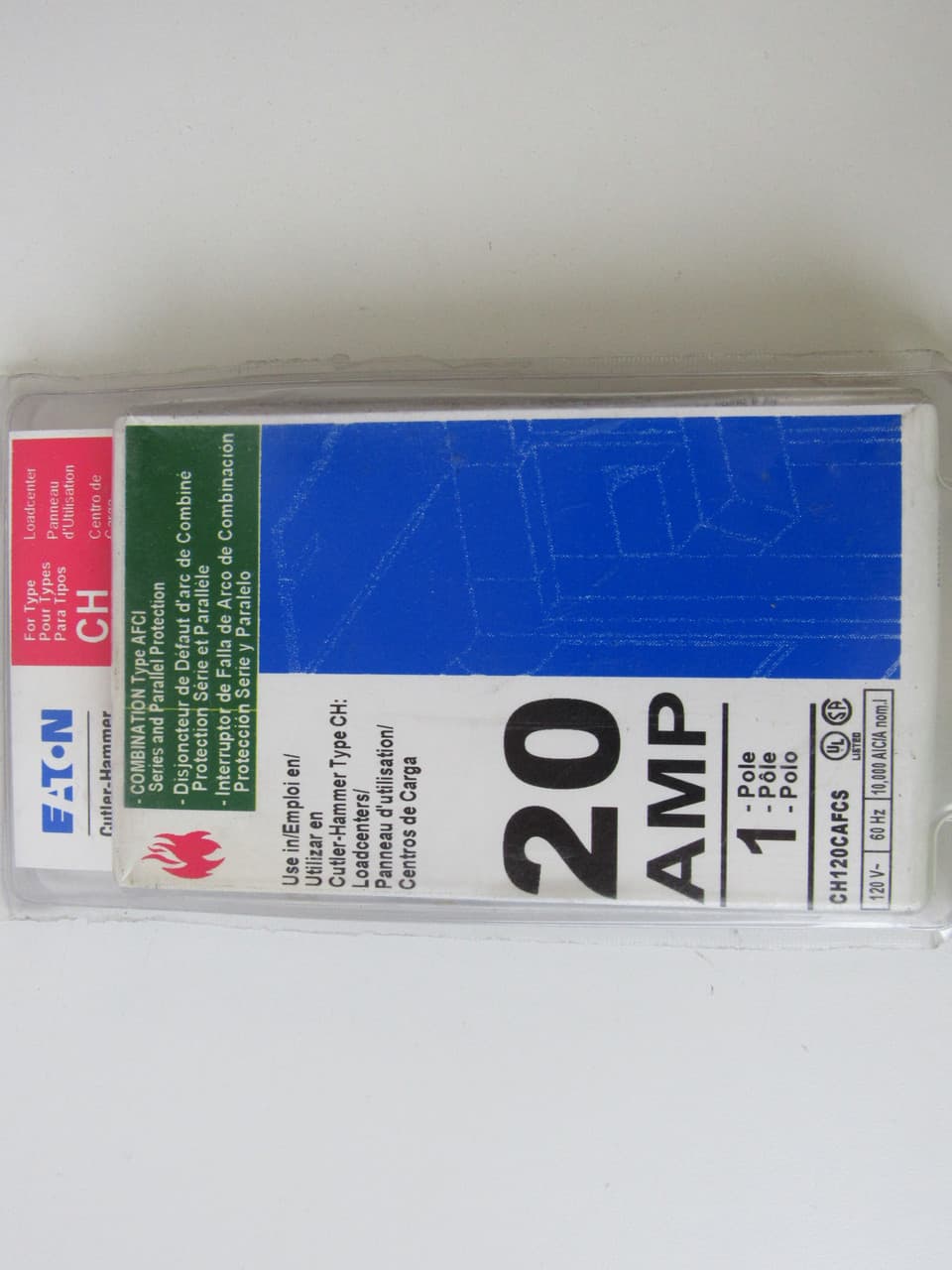 Eaton CH120CAFCS Eaton CH120CAFCS Miniature Circuit Breakers (MCBs) CH 1P 20A 120V 50/60Hz 1Ph Eaton CH120CAFCS Eaton CH120CAFCS Miniature Circuit Breakers (MCBs) CH 1P 20A 120V 50/60Hz 1Ph