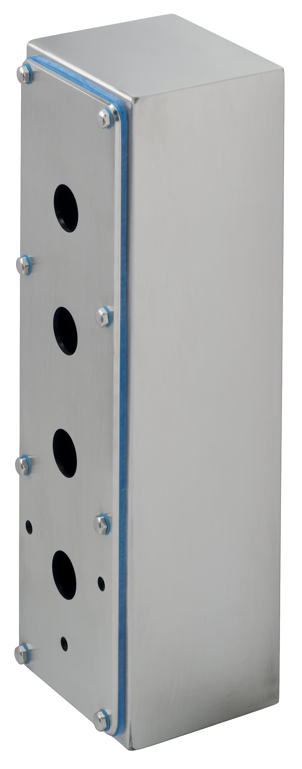 Schmersal NBGLC54.3/NSK NBGLC54.3/NSK Schmersal - IP69 stainless steel enclosue, for 4 devices, conduit opening on bottom, with protective collar Schmersal NBGLC54.3/NSK NBGLC54.3/NSK Schmersal - IP69 stainless steel enclosue, for 4 devices, conduit opening on bottom, with protective collar