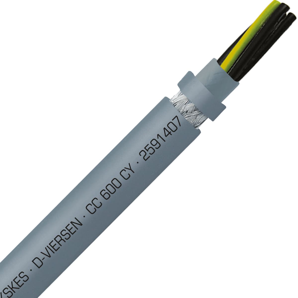 SAB 2591407 CC 600 CY - 14 AWG/7c, shielded oil resistant PVC flexible control cable, 600V, UL, CSA, VDE, CE, RoHS SAB 2591407 CC 600 CY - 14 AWG/7c, shielded oil resistant PVC flexible control cable, 600V, UL, CSA, VDE, CE, RoHS