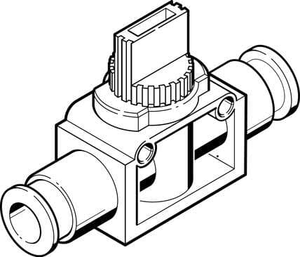 Festo 153977 shut-off valve HE-3-QS-5/16-U Valve function: 3/2 bistable, Pneumatic connection, port 1: QS-5/16, Pneumatic connection, port 2: QS-5/16, Type of actuation: manual, Mounting type: (* Direct mounting via through-holes, * Line installation, * Optional) Festo 153977 shut-off valve HE-3-QS-5/16-U Valve function: 3/2 bistable, Pneumatic connection, port 1: QS-5/16, Pneumatic connection, port 2: QS-5/16, Type of actuation: manual, Mounting type: (* Direct mounting via through-holes, * Line installation, * Optional)