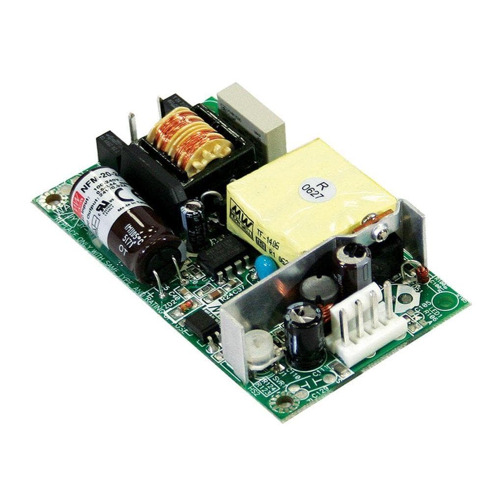 MEAN WELL NFM-20-5 AC-DC Single output Medical Open frame power supply; Output 5Vdc at 4.4A; NFM-20-5 is succeeded by MFM-20-5. MEAN WELL NFM-20-5 AC-DC Single output Medical Open frame power supply; Output 5Vdc at 4.4A; NFM-20-5 is succeeded by MFM-20-5.