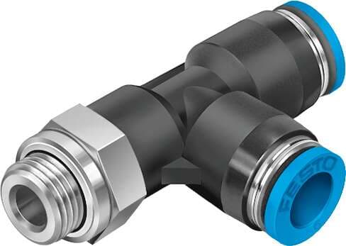 Festo 186170 push-in T-fitting QSTL-G1/4-6 360° orientable, male thread with external hexagon. Size: Standard, Nominal size: 4,3 mm, Type of seal on screw-in stud: Sealing ring, Assembly position: Any, Container size: 10 Festo 186170 push-in T-fitting QSTL-G1/4-6 360° orientable, male thread with external hexagon. Size: Standard, Nominal size: 4,3 mm, Type of seal on screw-in stud: Sealing ring, Assembly position: Any, Container size: 10