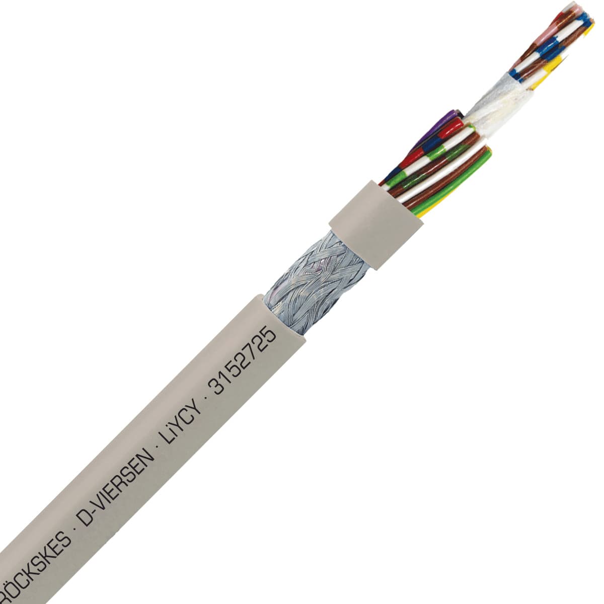 SAB 3152725 LiYCY - 24 AWG/27c, shielded multi-conductor signal and control PVC cable with DIN color code SAB 3152725 LiYCY - 24 AWG/27c, shielded multi-conductor signal and control PVC cable with DIN color code