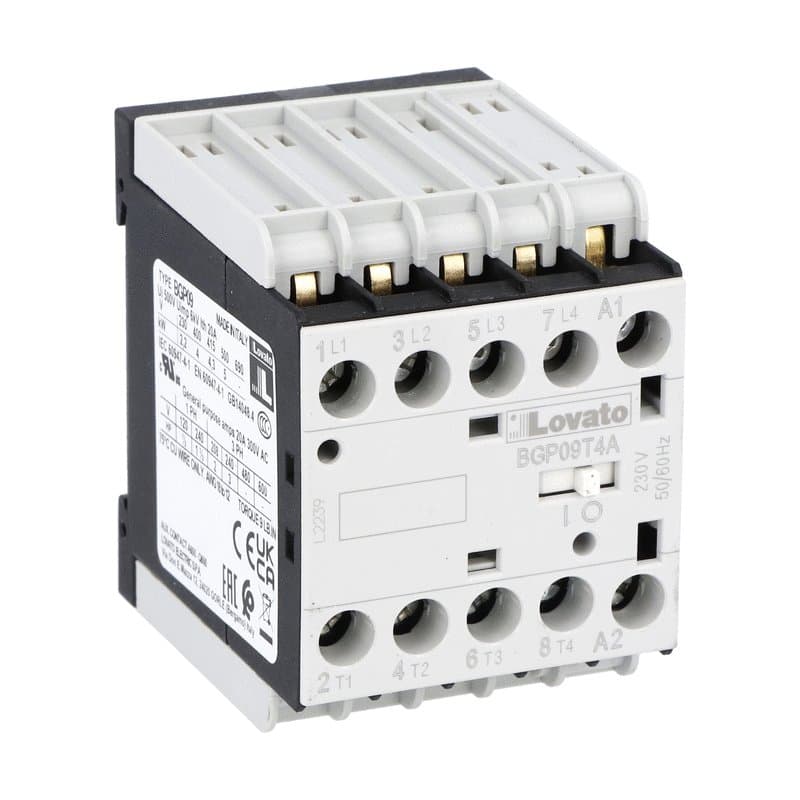 Lovato Electric 11BGP09T4A024 11BGP09T4A024 Lovato - Four-pole contactor, AC coil 50/60Hz, 24VAC, rear PCB solder pin Lovato Electric 11BGP09T4A024 11BGP09T4A024 Lovato - Four-pole contactor, AC coil 50/60Hz, 24VAC, rear PCB solder pin