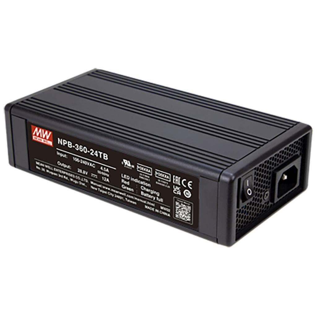 MEAN WELL NPB-360-12TB AC-DC Single output battery charger with PFC; 2 or 3 stage charging; Universal AC input; Output 14.4Vdc at 20A with terminal block MEAN WELL NPB-360-12TB AC-DC Single output battery charger with PFC; 2 or 3 stage charging; Universal AC input; Output 14.4Vdc at 20A with terminal block