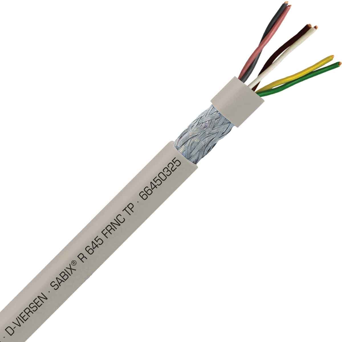SAB 66450325 SABIX R 645 FRNC TP - 24 AWG/3pr, paired shielded halogen-free flame retardant rail data cable, CE, RoHS SAB 66450325 SABIX R 645 FRNC TP - 24 AWG/3pr, paired shielded halogen-free flame retardant rail data cable, CE, RoHS