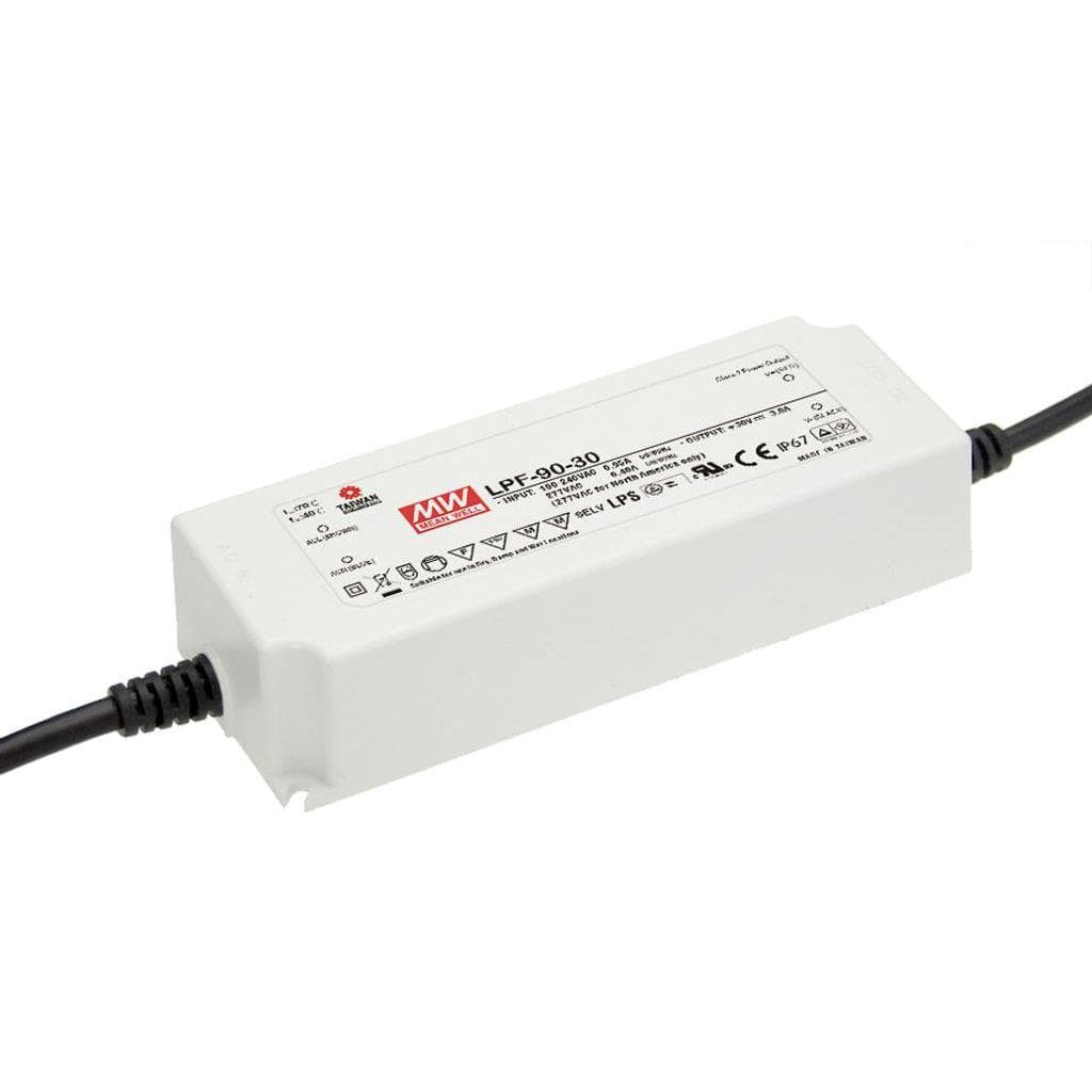 MEAN WELL LPF-90-20 AC-DC Single output LED driver Mix mode (CV+CC); Output 20Vdc at 4.5A; cable output; No dimming MEAN WELL LPF-90-20 AC-DC Single output LED driver Mix mode (CV+CC); Output 20Vdc at 4.5A; cable output; No dimming