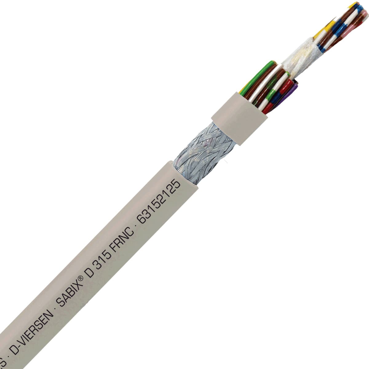 SAB 63152125 SABIX D 315 FRNC -24 AWG/21c, halogen-free flame retardant flexible SABIX data cable, CE, RoHS SAB 63152125 SABIX D 315 FRNC -24 AWG/21c, halogen-free flame retardant flexible SABIX data cable, CE, RoHS