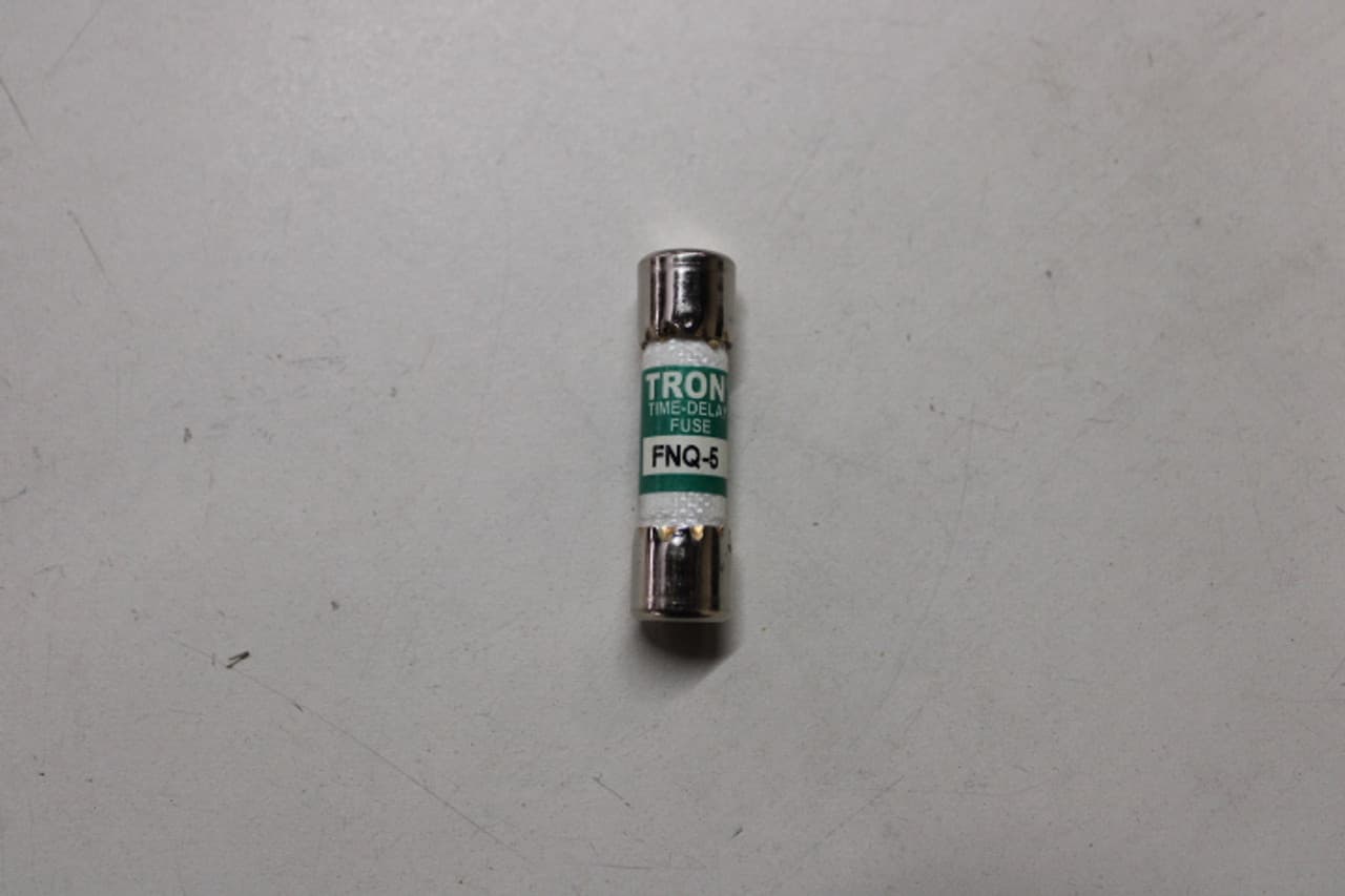 Cooper Bussmann FNQ-5 FNQ-5 Cooper Bussmann - Eaton Bussmann series FNQ fuse, Time-delay Midget fuse, Motor control transformers, circuits with in-rush currents, 5 A, Non-indicating, Ferrule end x ferrule end, 10 kAIC at 500 Vac, Nickel-plated bronze endcap, Standard, 500 V Cooper Bussmann FNQ-5 FNQ-5 Cooper Bussmann - Eaton Bussmann series FNQ fuse, Time-delay Midget fuse, Motor control transformers, circuits with in-rush currents, 5 A, Non-indicating, Ferrule end x ferrule end, 10 kAIC at 500 Vac, Nickel-plated bronze endcap, Standard, 500 V