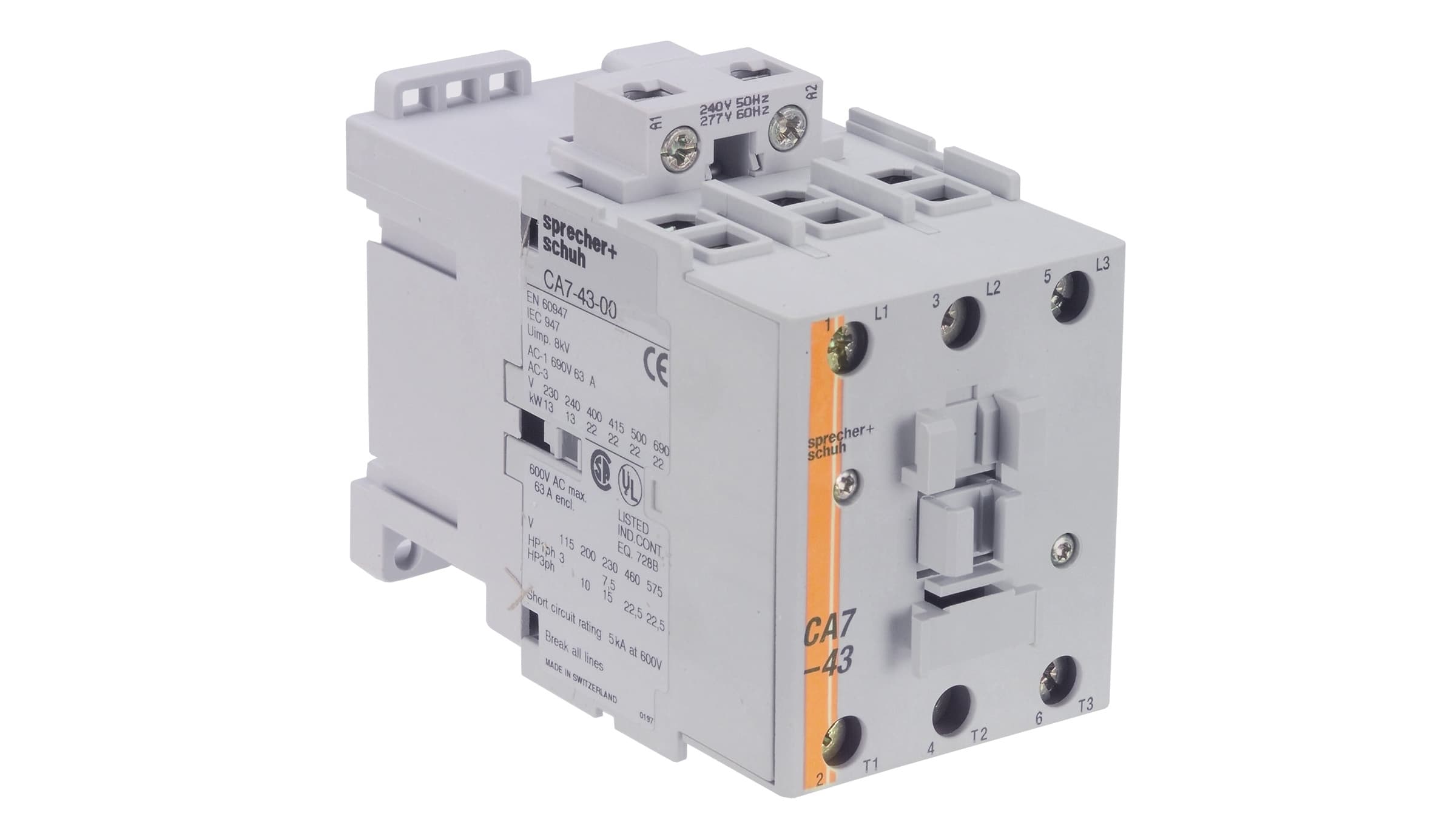 Sprecher + Schuh CA7-43-10-120 Sprecher + Schuh CA7-43-10-120 - CA7 Contactor, 43A, 110V 50Hz / 120V 60Hz AC, 1NO Sprecher + Schuh CA7-43-10-120 Sprecher + Schuh CA7-43-10-120 - CA7 Contactor, 43A, 110V 50Hz / 120V 60Hz AC, 1NO
