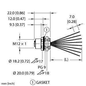 EFKBQ-A8.800.4-0.5 Part Image. Manufactured by Turck.