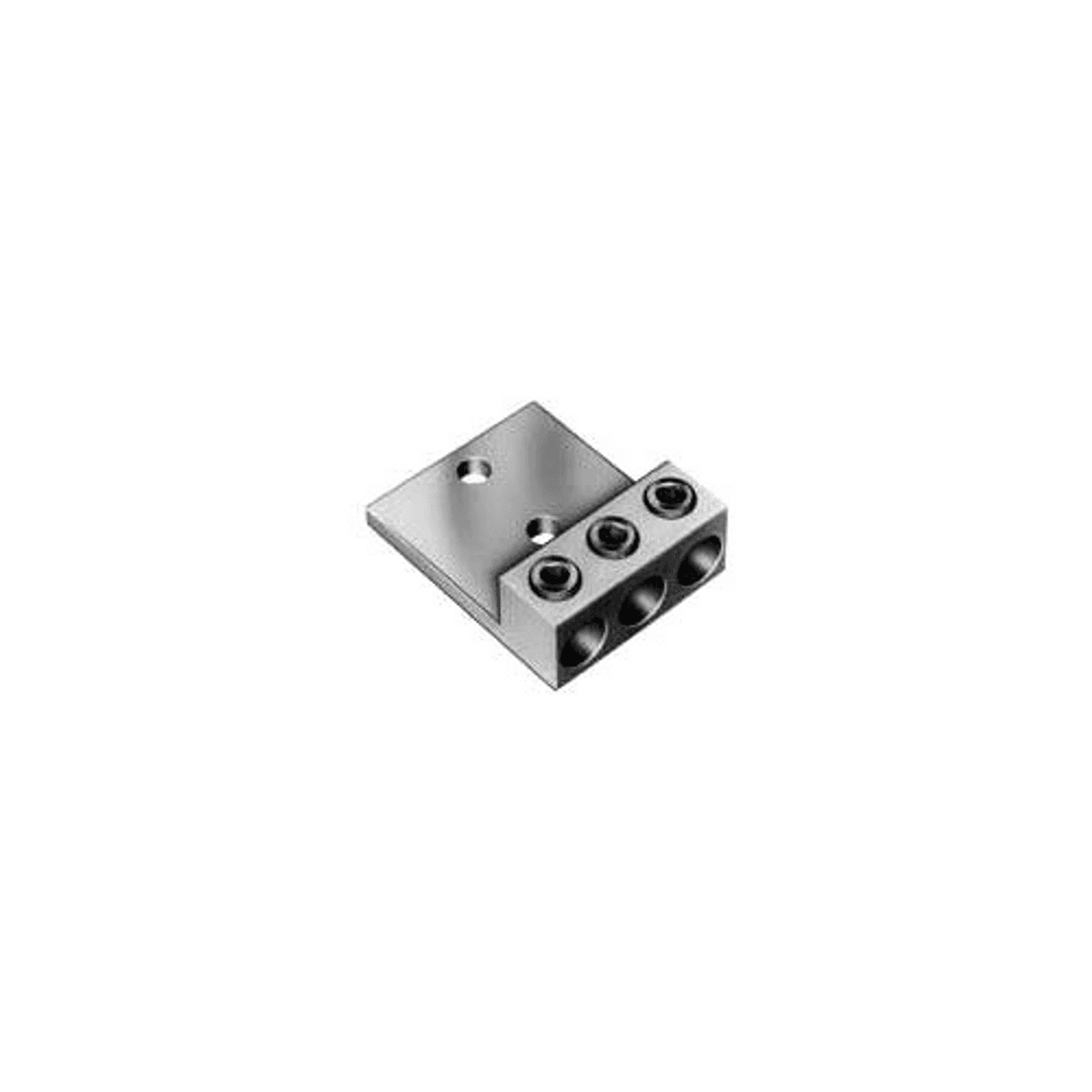 Ilsco T3A2-2 5/16" Stud, 2.187" L, 14 to 10 AWG Solid, 14 to 2 AWG Stranded, Silver, Electro Tin Plated Aluminum Alloy, 2-Hole, 3-Conductor, Chamfered Wire Entry, Dual Rated Ilsco T3A2-2 5/16" Stud, 2.187" L, 14 to 10 AWG Solid, 14 to 2 AWG Stranded, Silver, Electro Tin Plated Aluminum Alloy, 2-Hole, 3-Conductor, Chamfered Wire Entry, Dual Rated
