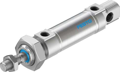 Festo 1908314 standards-based cylinder DSNU-25-20-PPV-A Based on DIN ISO 6432, for proximity sensing. Various mounting options, with or without additional mounting components. With adjustable end-position cushioning. Stroke: 20 mm, Piston diameter: 25 mm, Piston rod th Festo 1908314 standards-based cylinder DSNU-25-20-PPV-A Based on DIN ISO 6432, for proximity sensing. Various mounting options, with or without additional mounting components. With adjustable end-position cushioning. Stroke: 20 mm, Piston diameter: 25 mm, Piston rod th