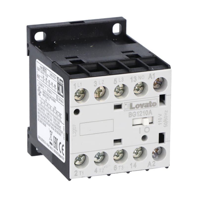 Lovato Electric 11BG1210A024 11BG1210A024 Lovato - Three-pole contactor, IEC operating current Ie (AC3) = 12A, AC coil 50/60Hz, 24VAC, 1NO auxiliary contact Lovato Electric 11BG1210A024 11BG1210A024 Lovato - Three-pole contactor, IEC operating current Ie (AC3) = 12A, AC coil 50/60Hz, 24VAC, 1NO auxiliary contact