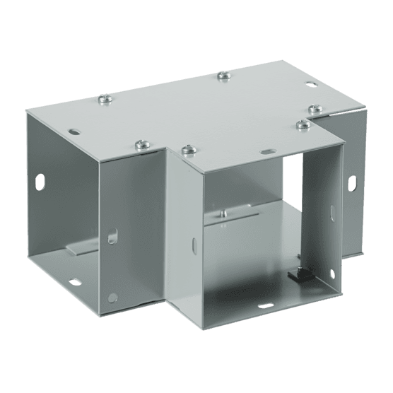 Hoffman F66GT 90-Degree Flush Tee, 6.00x6.00, Gray, Steel Hoffman F66GT 90-Degree Flush Tee, 6.00x6.00, Gray, Steel