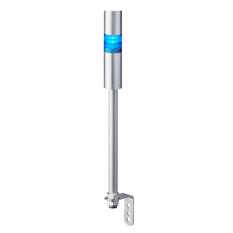 Patlite LR4-102LJBU-B 40mm, 1-tier Signal Tower, 24V DC, Pole Mount with L Bracket and Cable, Flashing/Buzzer, Silver Body, Blue LED Patlite LR4-102LJBU-B 40mm, 1-tier Signal Tower, 24V DC, Pole Mount with L Bracket and Cable, Flashing/Buzzer, Silver Body, Blue LED