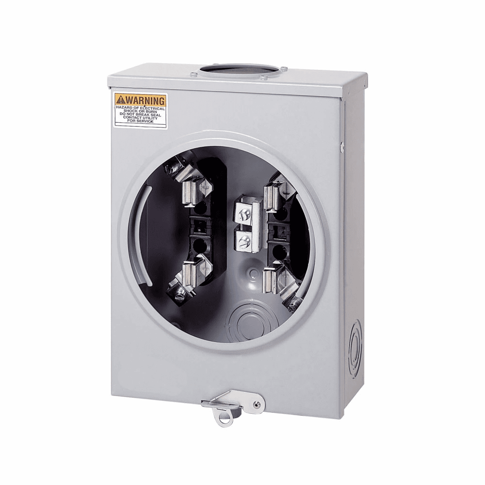 Eaton URS101BCH URS101BCH Eaton - Eaton meter socket, 1-pos resi service, 125A, Over, 3-5/16 inch hub open, #8-2/0 AWG, 4-jaw, 1-ph, #8-2/0 AWG, Three-wire, Ringless, 600 Vac Eaton URS101BCH URS101BCH Eaton - Eaton meter socket, 1-pos resi service, 125A, Over, 3-5/16 inch hub open, #8-2/0 AWG, 4-jaw, 1-ph, #8-2/0 AWG, Three-wire, Ringless, 600 Vac