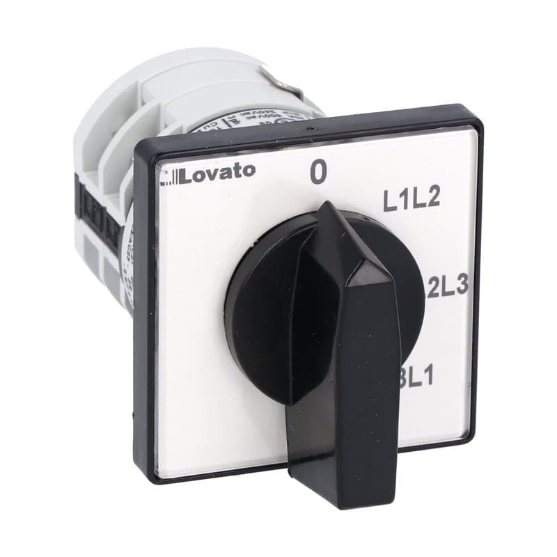Lovato Electric 7GN2067U 7GN2067U Lovato - Rotary cam switch 7GN series, voltmeter switch for phase-phase voltages 20A, for front mounting with black handle, front plate 48X48mm Lovato Electric 7GN2067U 7GN2067U Lovato - Rotary cam switch 7GN series, voltmeter switch for phase-phase voltages 20A, for front mounting with black handle, front plate 48X48mm