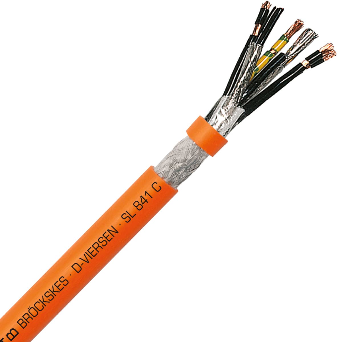 SAB 8410471 SL 841 C - 8 AWG/4c + 18 AWG/1pr + 16 AWG/1pr, shielded continuous flex servo motor feedback cable, UL, CSA, CE, RoHS SAB 8410471 SL 841 C - 8 AWG/4c + 18 AWG/1pr + 16 AWG/1pr, shielded continuous flex servo motor feedback cable, UL, CSA, CE, RoHS