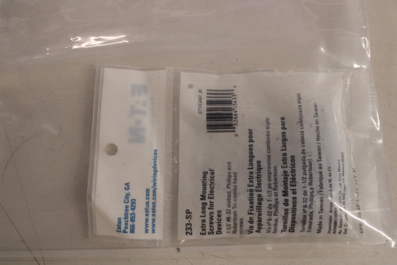 Eaton 233-SP Eaton 233-SP Nuts/Bolts/Screws/Washers 20BOX Eaton 233-SP Eaton 233-SP Nuts/Bolts/Screws/Washers 20BOX