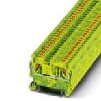 Phoenix Contact 3209536 Ground modular terminal block, connection method: Push-in connection, number of connections: 2, cross section: 0.14 mm² - 4 mm², AWG: 26 - 12, width: 5.2 mm, height: 35.3 mm, color: green-yellow, mounting type: NS 35/7,5, NS 35/15 Phoenix Contact 3209536 Ground modular terminal block, connection method: Push-in connection, number of connections: 2, cross section: 0.14 mm² - 4 mm², AWG: 26 - 12, width: 5.2 mm, height: 35.3 mm, color: green-yellow, mounting type: NS 35/7,5, NS 35/15