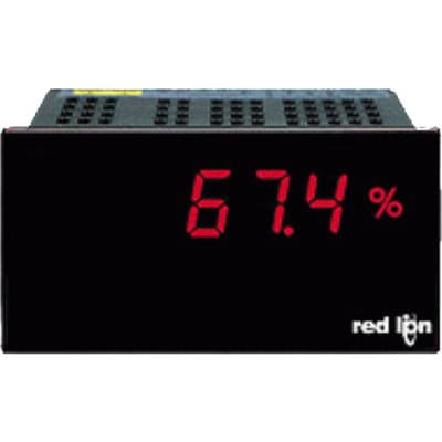 Red Lion PAXLCL00 Red Lion PAXLCL00, part of the PAX Lite series, is a digital counter designed with dual counter and tachometer/rate meter functionalities. It features a 1/8 DIN (96x48mm) size with 14.2mm red digits for clear display, and operates on a supply voltage range of 50-250Vac. This model offers a degree of protection rated at IP65 NEMA 4X, ensuring durability in various environments. It is equipped with two digital outputs (contact type SPDT) for reached setpoints 1 and 2, alongside one high-speed digital input (25kHz max.; Sink/Source) and an additional digital input (Sink) for user input, all within dimensions of 1/8 DIN horizontal (W96mm x H48mm / 3.80" x 1.95"). Red Lion PAXLCL00 Red Lion PAXLCL00, part of the PAX Lite series, is a digital counter designed with dual counter and tachometer/rate meter functionalities. It features a 1/8 DIN (96x48mm) size with 14.2mm red digits for clear display, and operates on a supply voltage range of 50-250Vac. This model offers a degree of protection rated at IP65 NEMA 4X, ensuring durability in various environments. It is equipped with two digital outputs (contact type SPDT) for reached setpoints 1 and 2, alongside one high-speed digital input (25kHz max.; Sink/Source) and an additional digital input (Sink) for user input, all within dimensions of 1/8 DIN horizontal (W96mm x H48mm / 3.80" x 1.95").