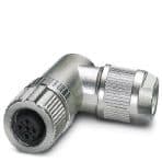 Phoenix Contact 1424661 Connector, Universal, 5-position, shielded, Socket angled M12, Coding: A, Push-in connection, knurl material: Zinc die-cast, nickel-plated, external cable diameter 4 mm ... 8 mm Phoenix Contact 1424661 Connector, Universal, 5-position, shielded, Socket angled M12, Coding: A, Push-in connection, knurl material: Zinc die-cast, nickel-plated, external cable diameter 4 mm ... 8 mm