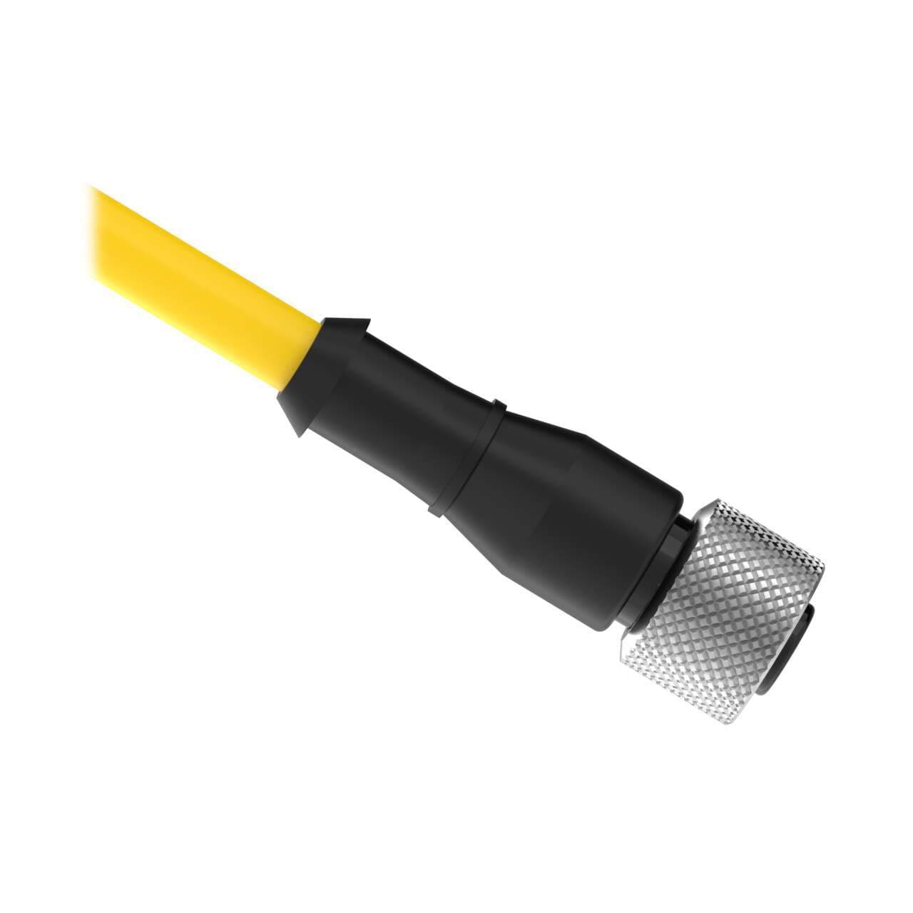 Banner QDE-875D Cordset: Single Ended M12; 8-pin Straight Female; 22.86 m 8x22 Yellow PVC Jacket; Nickel-Plated Brass Coupling Nut Banner QDE-875D Cordset: Single Ended M12; 8-pin Straight Female; 22.86 m 8x22 Yellow PVC Jacket; Nickel-Plated Brass Coupling Nut