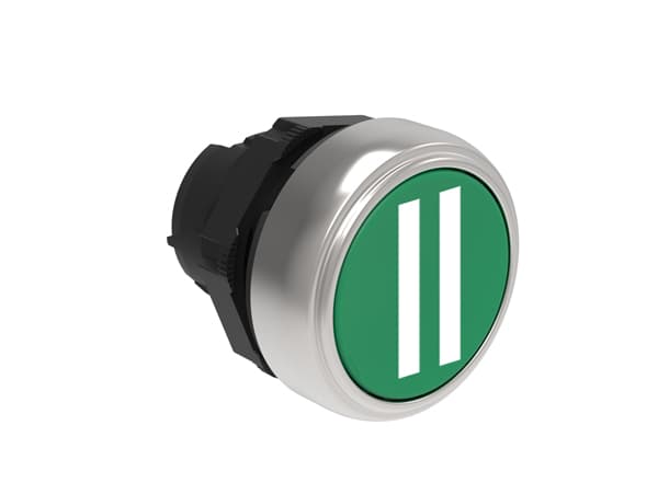 Lovato Electric LPCB1123 LPCB1123 Lovato - Pushbutton actuator, spring return, with symbol dia: 22mm Platinum series chromed plastic, flush, II/Green Lovato Electric LPCB1123 LPCB1123 Lovato - Pushbutton actuator, spring return, with symbol dia: 22mm Platinum series chromed plastic, flush, II/Green