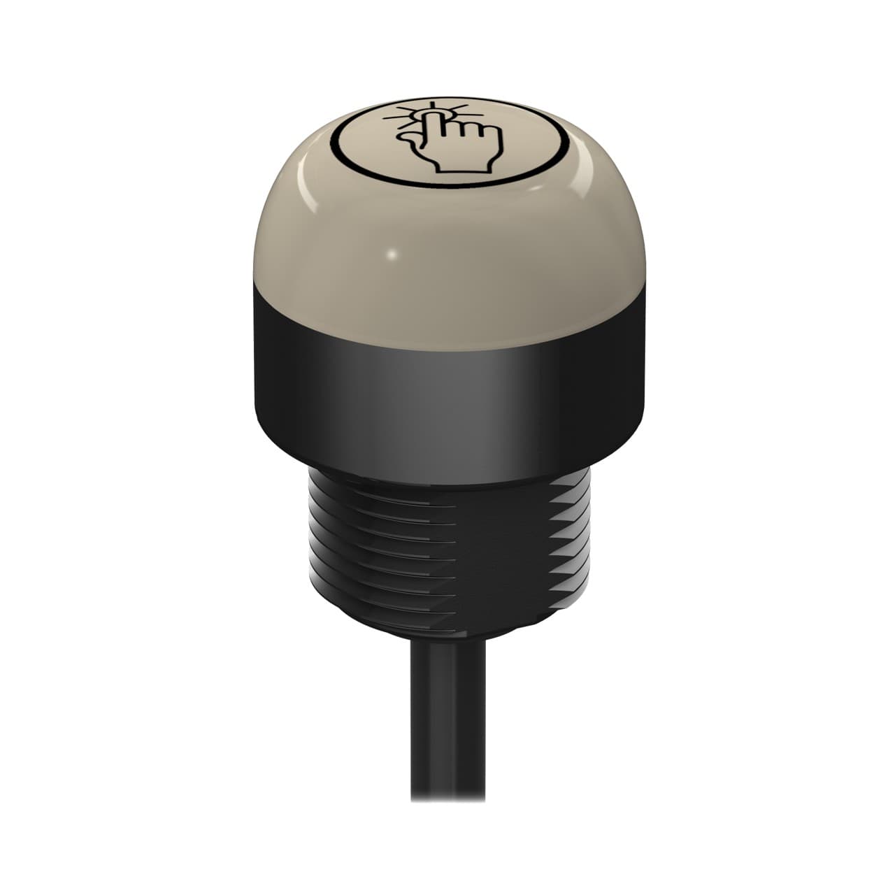 Banner K30ALBTBOH Banner Engineering K30ALBTBOH is a capacitive touch-sensitive button designed with a 2-color LED illumination that displays B (Not activated) and O (Activated) colors. It features a black housing with a dome-shaped window made from diffused polycarbonate (PC) and a base also constructed from PC. This part is pre-wired with a 2m / 6.5ft 5-wire cable that terminates with bare end flying leads. It operates on a supply voltage range of 12Vdc to 30Vdc, with a nominal voltage of 24Vdc. The K30ALBTBOH can be mounted on a surface or base pole with an M22 thread and has a 30mm / 1-3/16" dome diameter. It is designed to operate within an ambient air temperature range of -40°C to +50°C and offers a degree of protection rated at IP67, IP69K, NEMA 4X, and NEMA 13. The operating mode is a latched NO (Normally Open) touch output, with a current consumption of 55mA. Additionally, it includes 2 x digital inputs (12-30Vdc; PNP/NPN) for color control and 1 x digital output (12-30Vdc; PNP/NPN) for touch functions. Banner K30ALBTBOH Banner Engineering K30ALBTBOH is a capacitive touch-sensitive button designed with a 2-color LED illumination that displays B (Not activated) and O (Activated) colors. It features a black housing with a dome-shaped window made from diffused polycarbonate (PC) and a base also constructed from PC. This part is pre-wired with a 2m / 6.5ft 5-wire cable that terminates with bare end flying leads. It operates on a supply voltage range of 12Vdc to 30Vdc, with a nominal voltage of 24Vdc. The K30ALBTBOH can be mounted on a surface or base pole with an M22 thread and has a 30mm / 1-3/16" dome diameter. It is designed to operate within an ambient air temperature range of -40°C to +50°C and offers a degree of protection rated at IP67, IP69K, NEMA 4X, and NEMA 13. The operating mode is a latched NO (Normally Open) touch output, with a current consumption of 55mA. Additionally, it includes 2 x digital inputs (12-30Vdc; PNP/NPN) for color control and 1 x digital output (12-30Vdc; PNP/NPN) for touch functions.