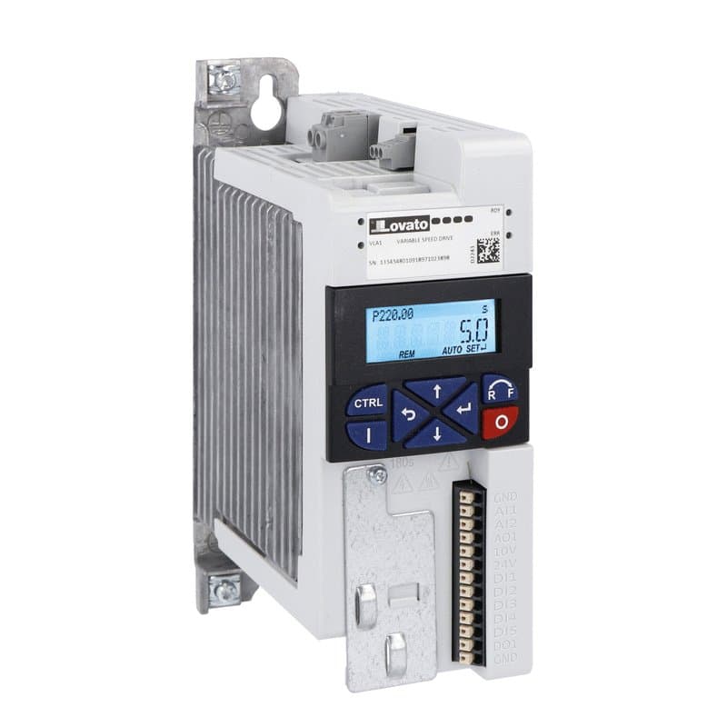 Lovato Electric VLA104A240 VLA104A240 Lovato - Variable speed drive, VLA1 type, single-phase, supply 200...240VAC (50/60Hz). Built-in EMC suppressor, Cat. C2, 0.4kW Lovato Electric VLA104A240 VLA104A240 Lovato - Variable speed drive, VLA1 type, single-phase, supply 200...240VAC (50/60Hz). Built-in EMC suppressor, Cat. C2, 0.4kW