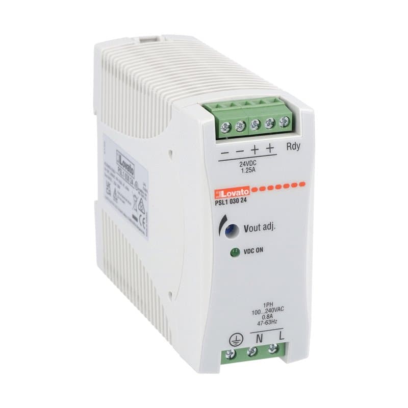Lovato Electric PSL103024 PSL103024 Lovato - DIN rail switching power supply, single-phase. 24VDC, 1.25A/30W Lovato Electric PSL103024 PSL103024 Lovato - DIN rail switching power supply, single-phase. 24VDC, 1.25A/30W