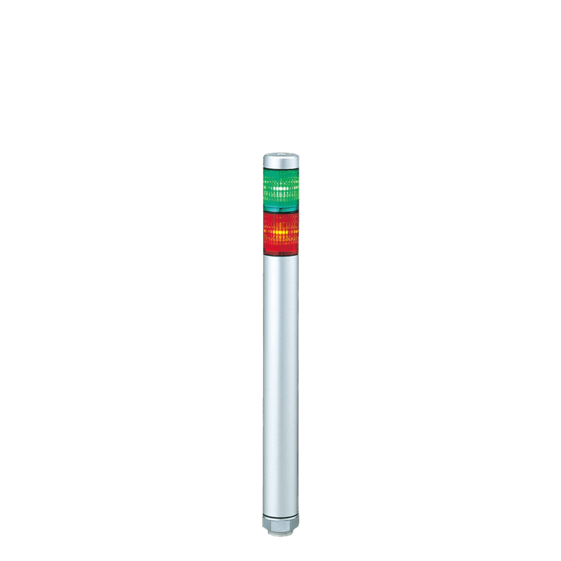Patlite MP-202-GR 30mm 2-Tier LED Signal Tower, 24V DC, continuous only, direct mount, 220mm silver body LED mod: green, red Patlite MP-202-GR 30mm 2-Tier LED Signal Tower, 24V DC, continuous only, direct mount, 220mm silver body LED mod: green, red