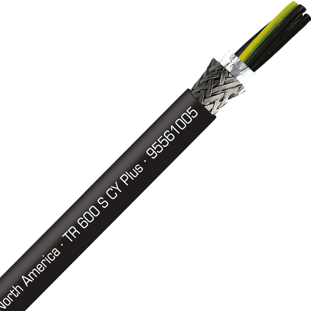 SAB 95561005 TR 600 CY Plus - 10 AWG/5c, shielded UV and oil resistant flexible exposed run tray cable with reduced O.D., UL, CSA, CE, RoHS SAB 95561005 TR 600 CY Plus - 10 AWG/5c, shielded UV and oil resistant flexible exposed run tray cable with reduced O.D., UL, CSA, CE, RoHS