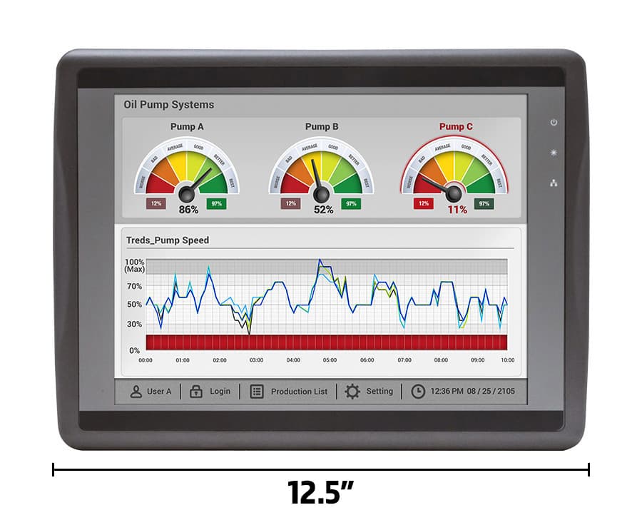 Maple Systems HMI5120XL 12.1" Advanced HMI, 1 Ethernet Port, 2 USB Ports, 2 Serial Ports, Dark Grey Maple Systems HMI5120XL 12.1" Advanced HMI, 1 Ethernet Port, 2 USB Ports, 2 Serial Ports, Dark Grey