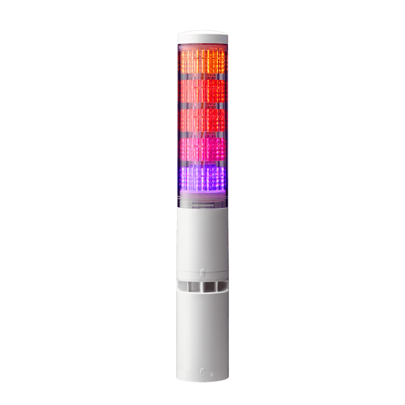 Patlite LA6-5AWJWB-RYGBC Multi Color LED Signal Tower with Flash & Buzzer, Direct Mount, Off-white, 1.3m cable Patlite LA6-5AWJWB-RYGBC Multi Color LED Signal Tower with Flash & Buzzer, Direct Mount, Off-white, 1.3m cable