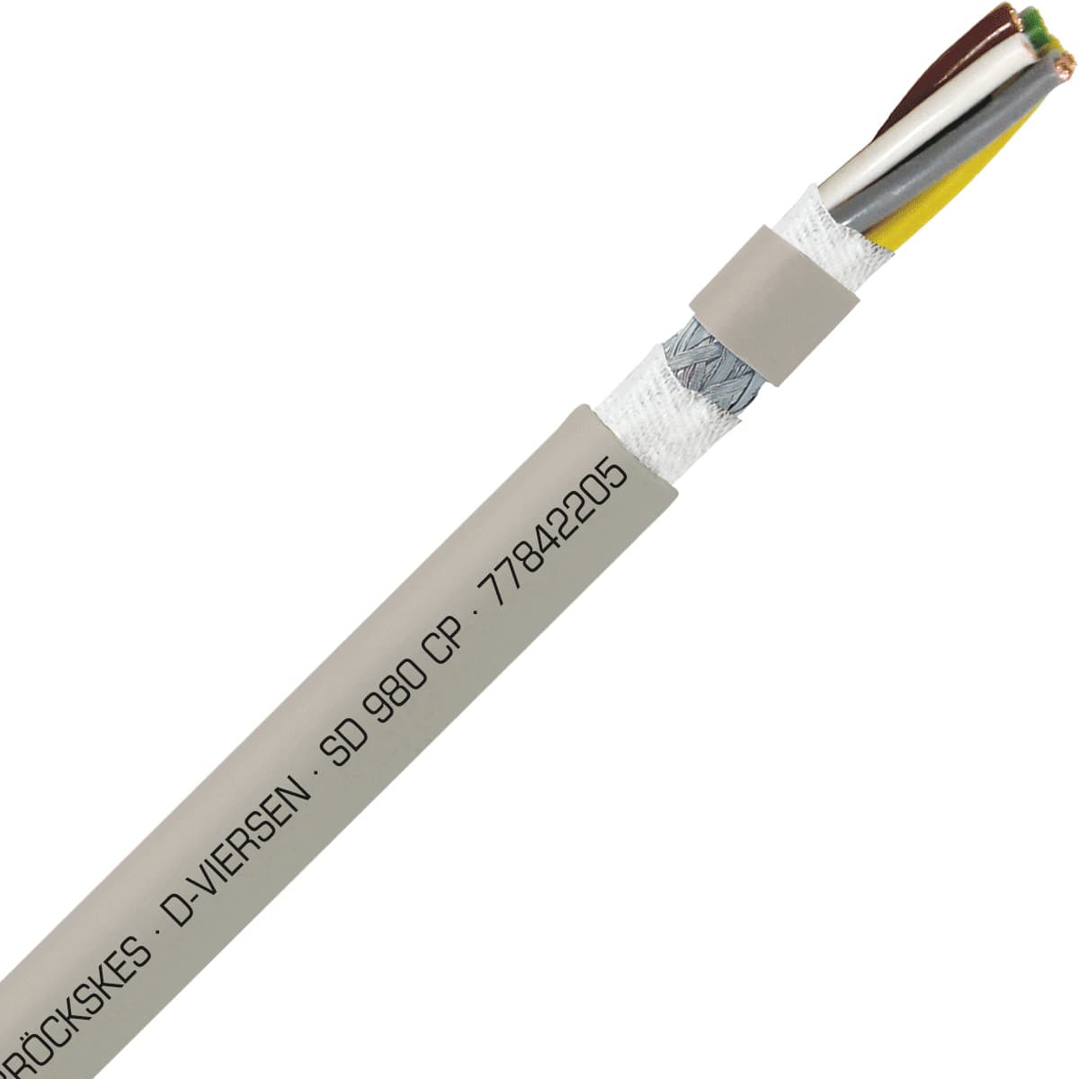 SAB 77842205 SD 980 CP - 22 AWG/5c, shielded halogen-free heavy duty continuous flex PUR data cable, UL, CSA, CE, RoHS SAB 77842205 SD 980 CP - 22 AWG/5c, shielded halogen-free heavy duty continuous flex PUR data cable, UL, CSA, CE, RoHS