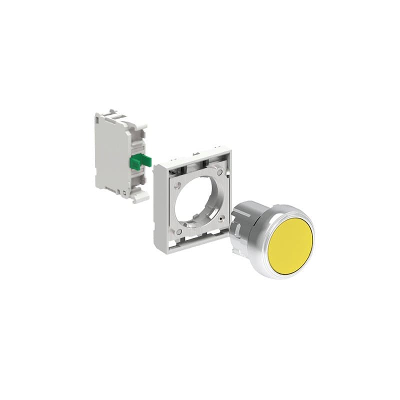 Lovato Electric LPSB105K10 LPSB105K10 Lovato - KIT metal pushbutton actuator, spring return, flush, yellow with mounting adapter and 1 contact element, NO. Screw termination Lovato Electric LPSB105K10 LPSB105K10 Lovato - KIT metal pushbutton actuator, spring return, flush, yellow with mounting adapter and 1 contact element, NO. Screw termination