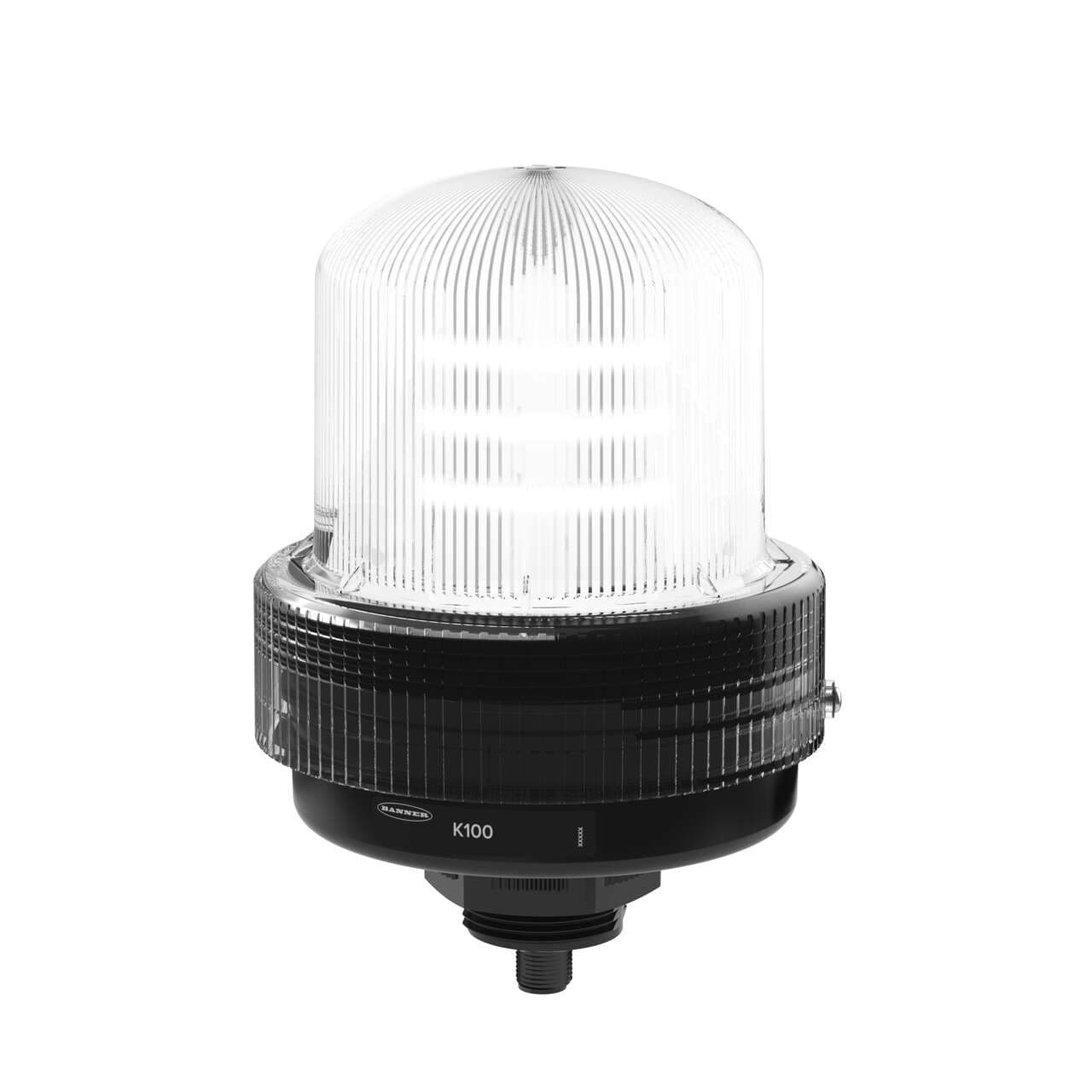 Banner K100B-BLZWQ Banner K100B-BLZWQ - K100 Basic Daylight Visible Beacon: 1-Color Indicator; 100-240 V ac; Polycarbonate; IP66; White; 5-pin Micro Integral QD Banner K100B-BLZWQ Banner K100B-BLZWQ - K100 Basic Daylight Visible Beacon: 1-Color Indicator; 100-240 V ac; Polycarbonate; IP66; White; 5-pin Micro Integral QD